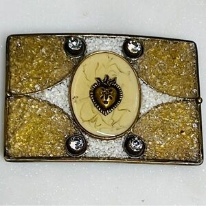Virgins Saints & Angels Tan Leather Belt Sacred Heart